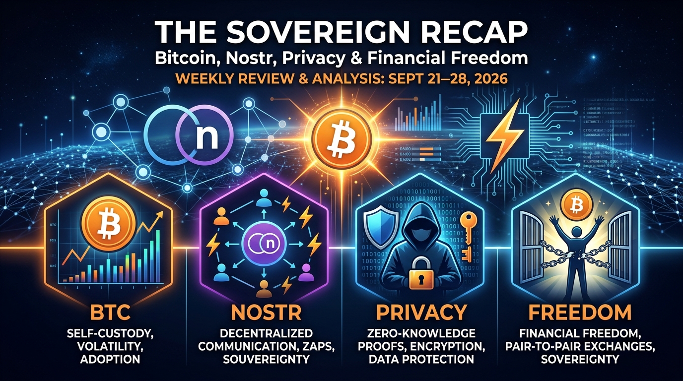 Cover image for 🗞️ The Sovereign Recap: Bitcoin, Nostr, Privacy & Financial Freedom